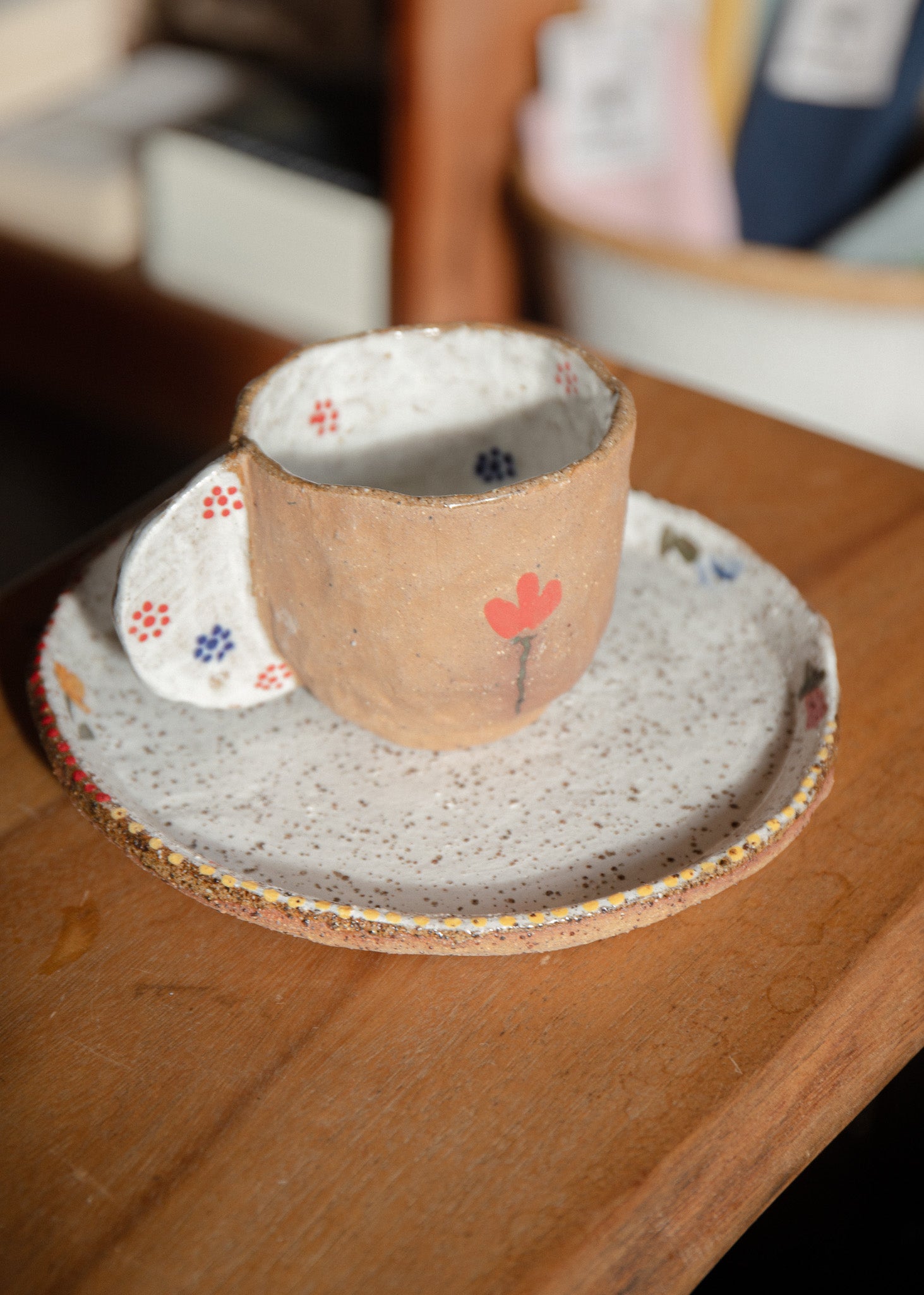 Ceramic Teacup | Red Tulip by The Secret Kitchen